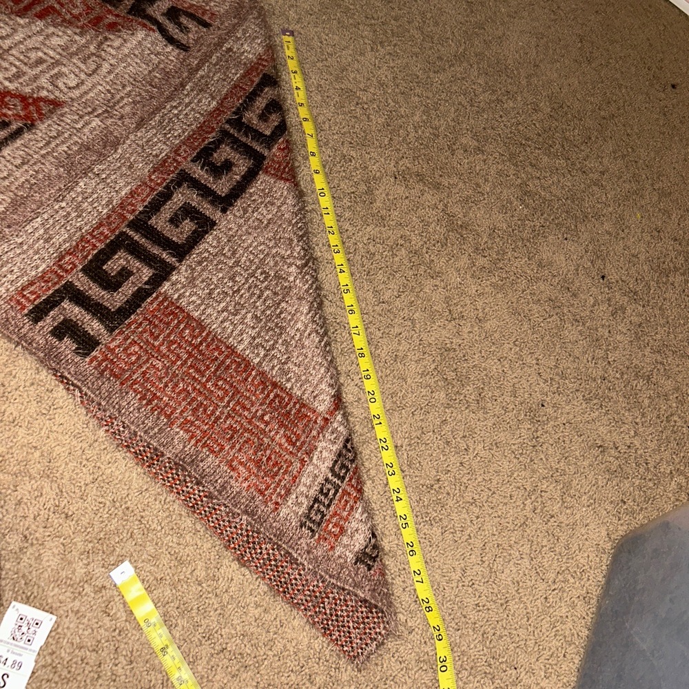 Multicolor Geometric Pattern Wool Nylon Alpaca Sc… - image 8